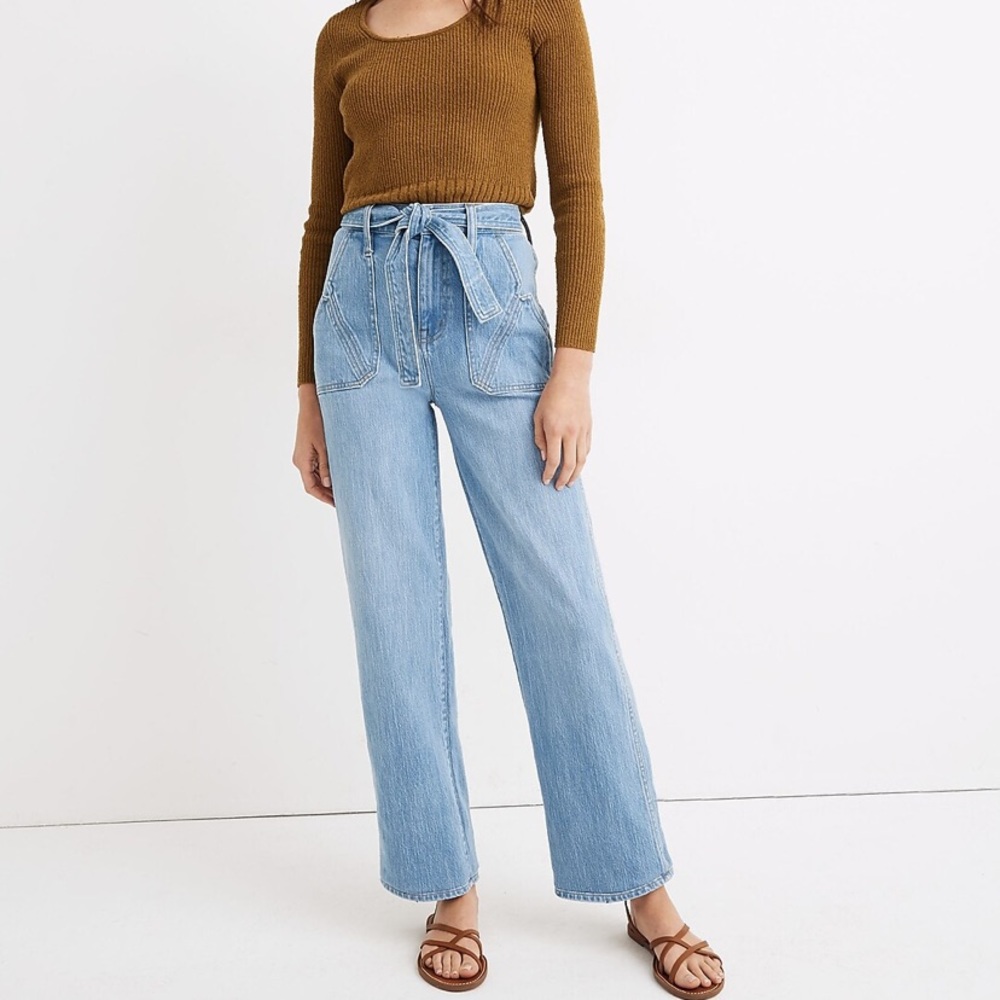 NWT Madewell x Warm High-Rise Wide-Leg Jeans 28
